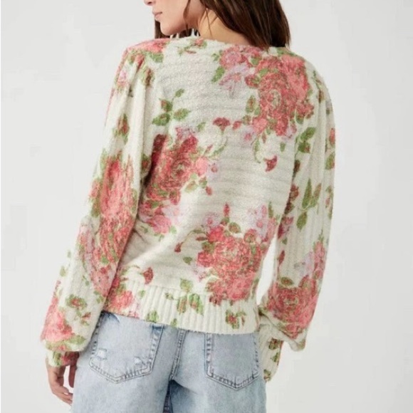 Free People Bed of Roses Sweater SZ M - Picture 4 of 11
